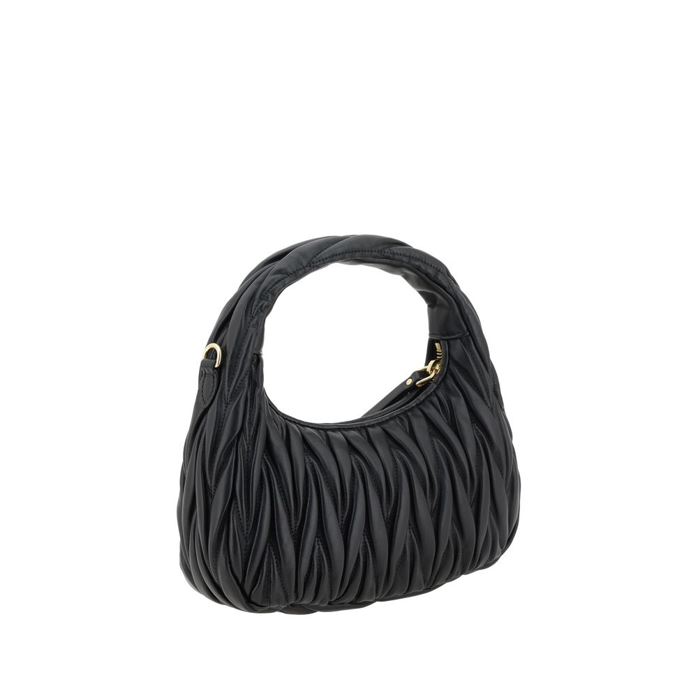 Bolso de mano Miu Miu negro de piel de cordero Ovis Aries Aries