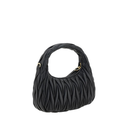 Bolso de mano Miu Miu negro de piel de cordero Ovis Aries Aries