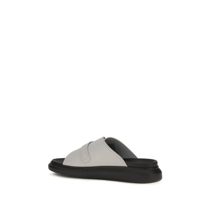 Alexander McQueen Sandalias Plataforma Bos Taurus Gris Hebilla Regulable
