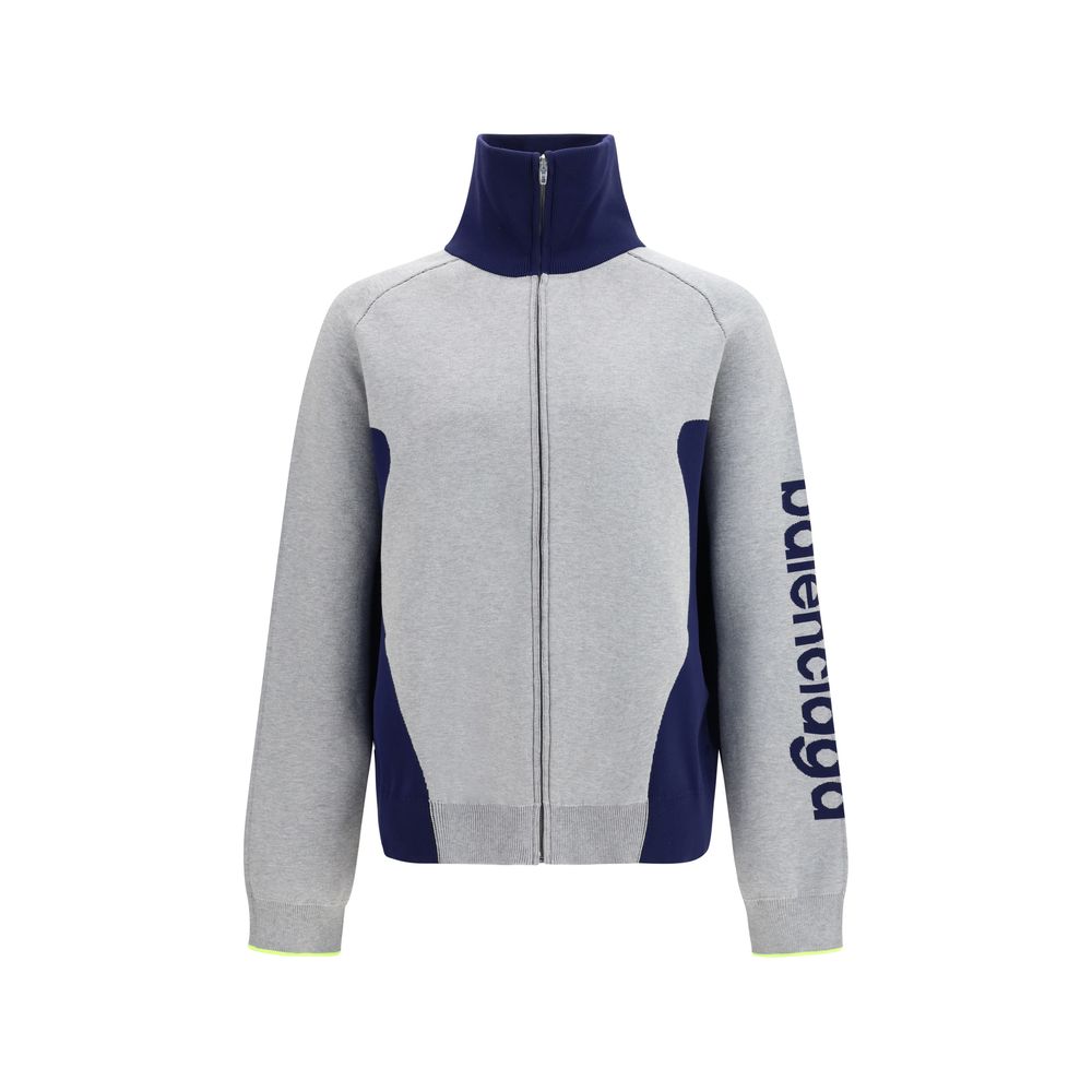 Sudadera Con Cremallera Balenciaga De Algodón En Gris