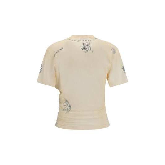 Camiseta de algodón beige Balenciaga
