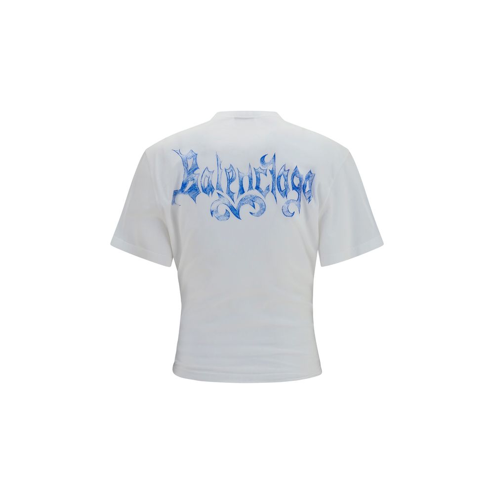 Camiseta de algodón blanca Balenciaga