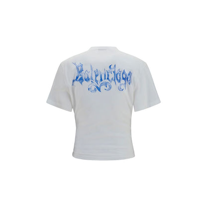Camiseta de algodón blanca Balenciaga