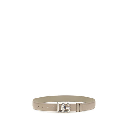 Dolce & Gabbana Ceinture classique en cuir de veau beige Bos Taurus