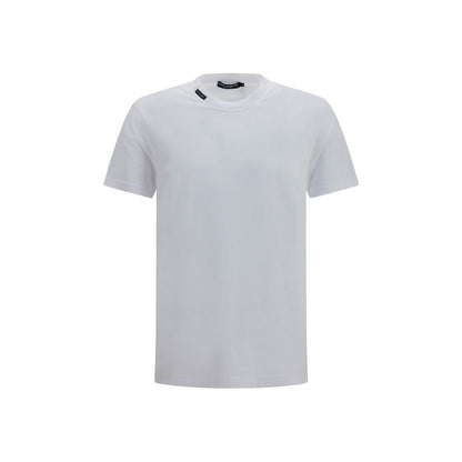 T-shirt blanc en coton à la silhouette classique et à la coupe regular Dolce & Gabbana