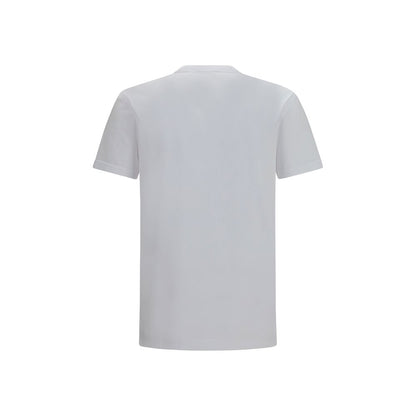 T-shirt blanc en coton à la silhouette classique et à la coupe regular Dolce & Gabbana