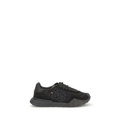Dolce & Gabbana Black Calfskin Chunky Sneakers Bos Taurus Model