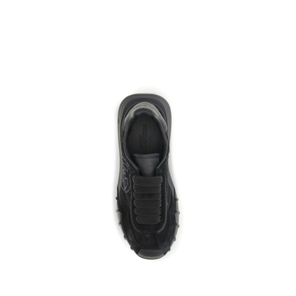 Dolce & Gabbana Black Calfskin Chunky Sneakers Bos Taurus Model