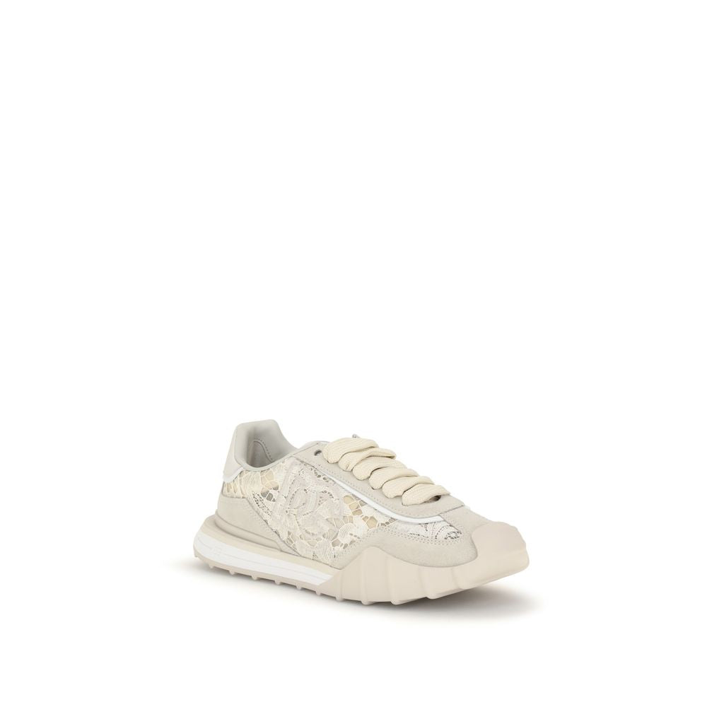 Baskets Bos Taurus en cuir de veau beige Dolce & Gabbana