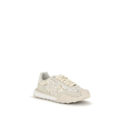 Baskets Bos Taurus en cuir de veau beige Dolce & Gabbana