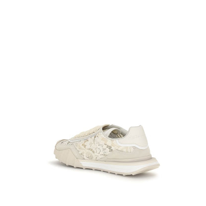 Baskets Bos Taurus en cuir de veau beige Dolce & Gabbana