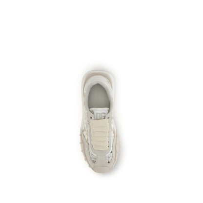Baskets Bos Taurus en cuir de veau beige Dolce & Gabbana