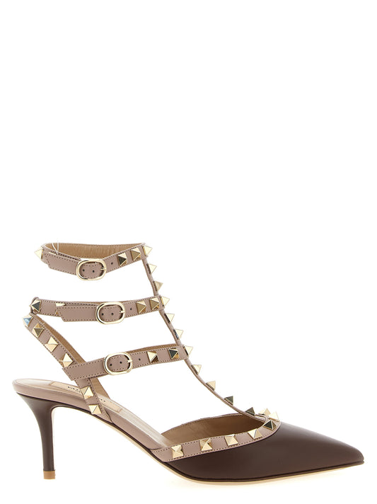 Zapatos de tacón medio Valentino Garavani de piel de cordero multicolor