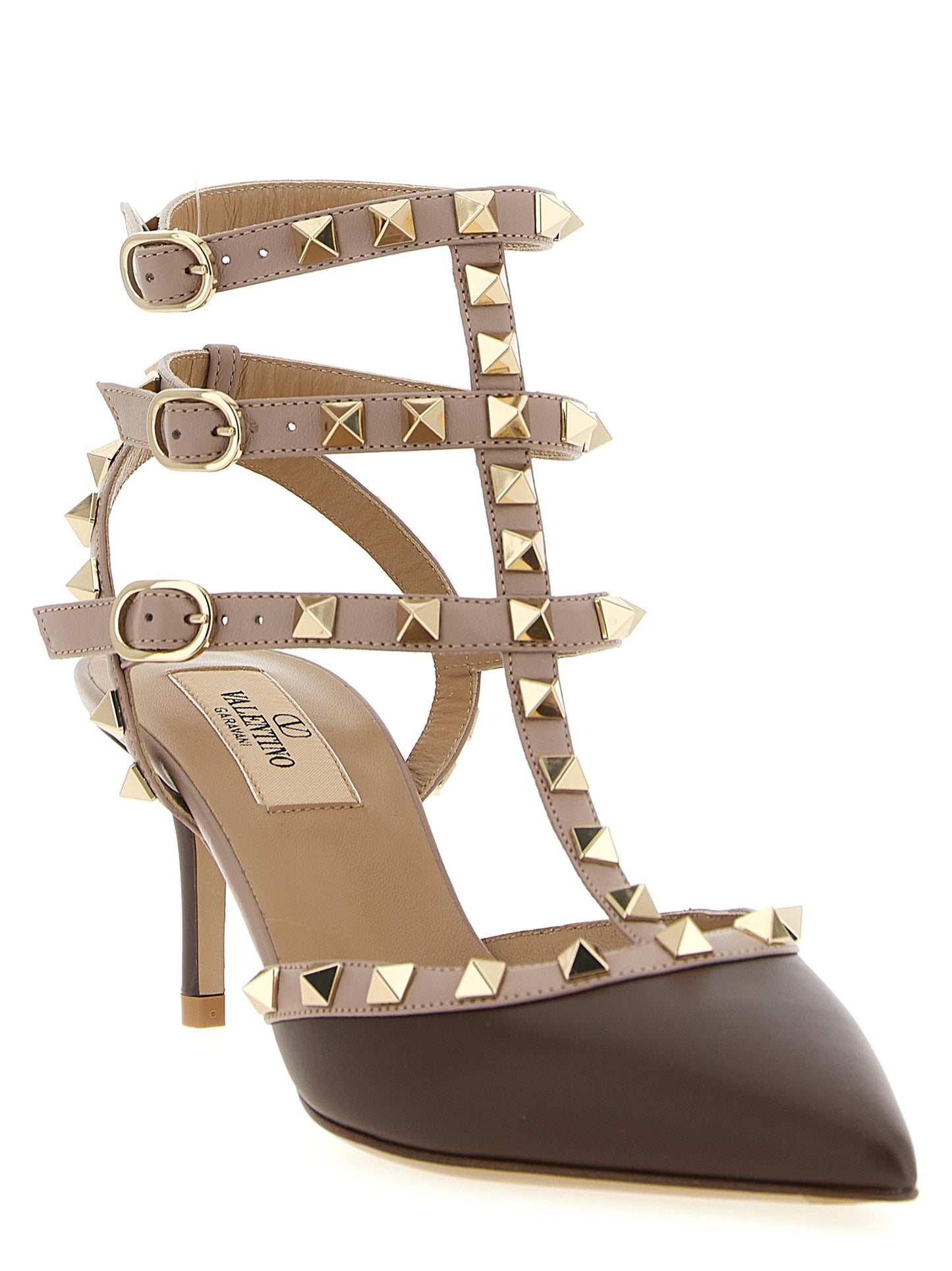Zapatos de tacón medio Valentino Garavani de piel de cordero multicolor