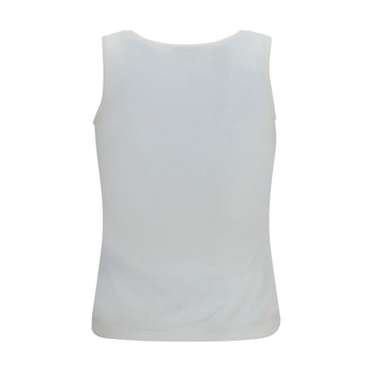 Camisetas sin mangas de algodón blancas Balenciaga