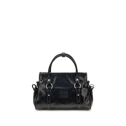 Bolso Miu Miu de piel de becerro negra Bos Taurus