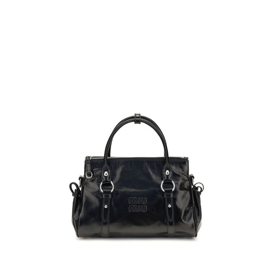 Bolso Miu Miu de piel de becerro negra Bos Taurus