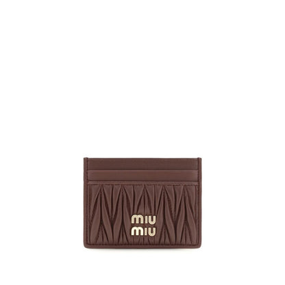 Portefeuille Miu Miu en agneau de Bordeaux Ovis Aries Aries