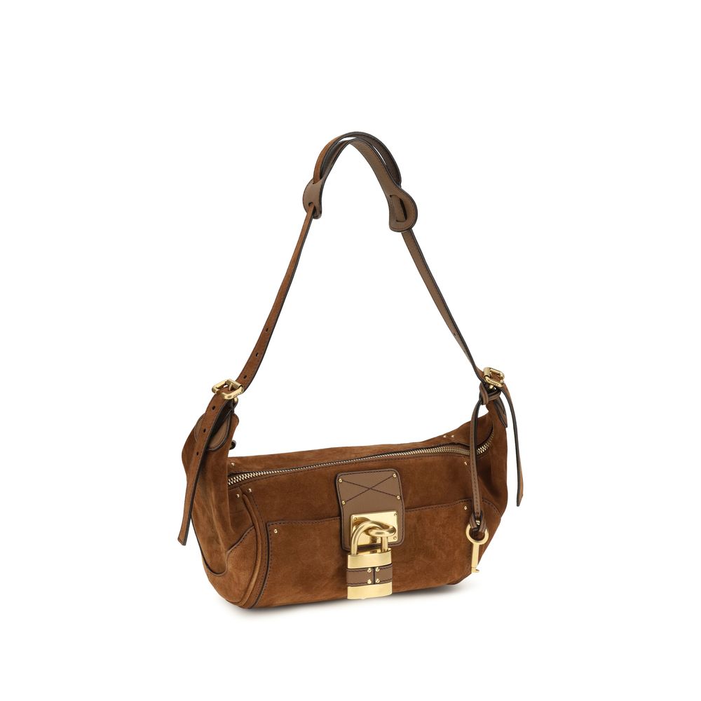 Bolso de hombro Chloé de piel de becerro marrón Bos Taurus