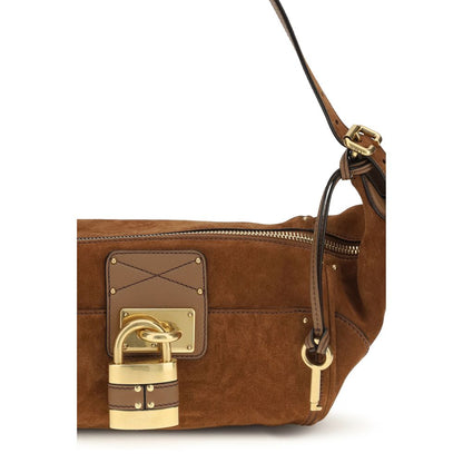 Bolso de hombro Chloé de piel de becerro marrón Bos Taurus