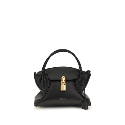 Bolso de mano Balmain de piel de becerro negra Bos Taurus