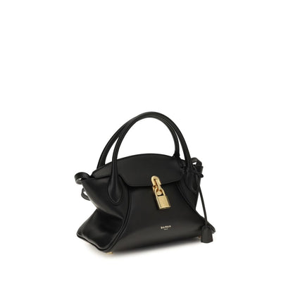 Bolso de mano Balmain de piel de becerro negra Bos Taurus