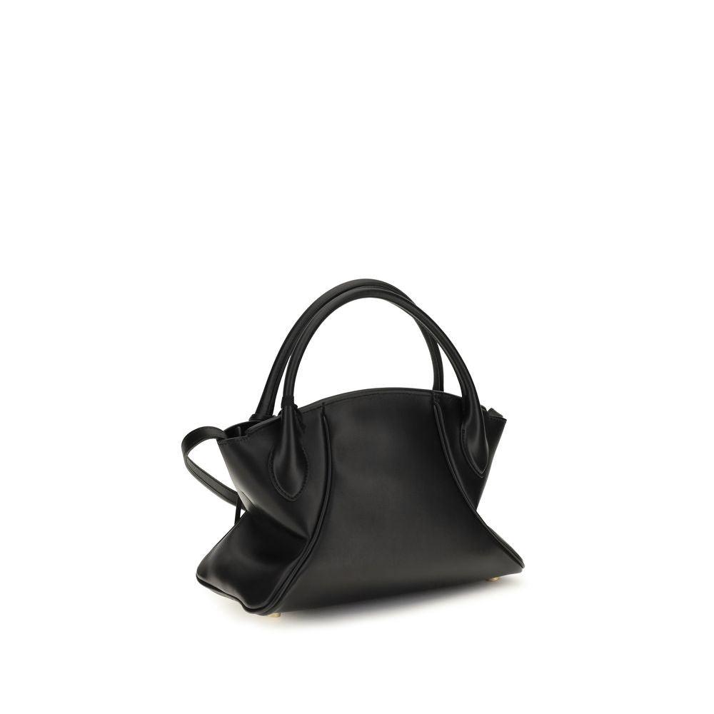 Bolso de mano Balmain de piel de becerro negra Bos Taurus
