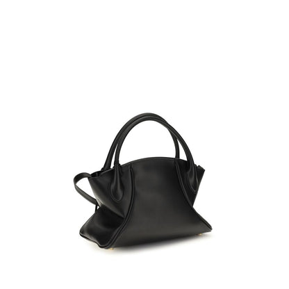 Bolso de mano Balmain de piel de becerro negra Bos Taurus
