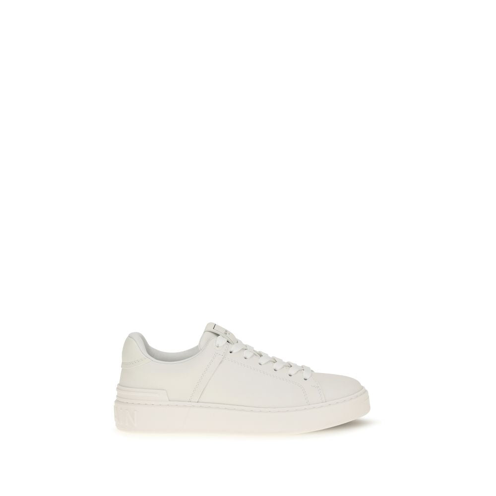 Baskets Balmain en cuir de veau blanc Bos Taurus