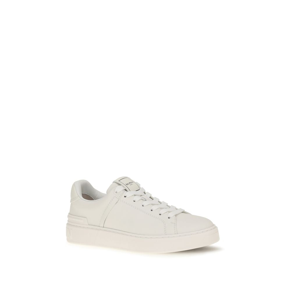 Baskets Balmain en cuir de veau blanc Bos Taurus