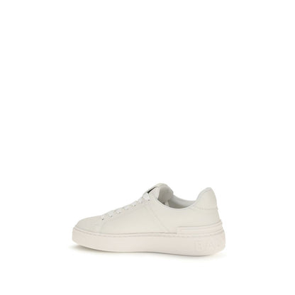 Baskets Balmain en cuir de veau blanc Bos Taurus