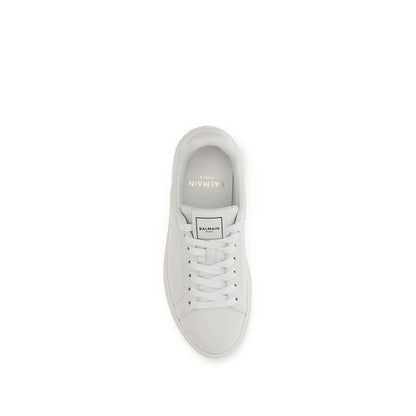 Baskets Balmain en cuir de veau blanc Bos Taurus