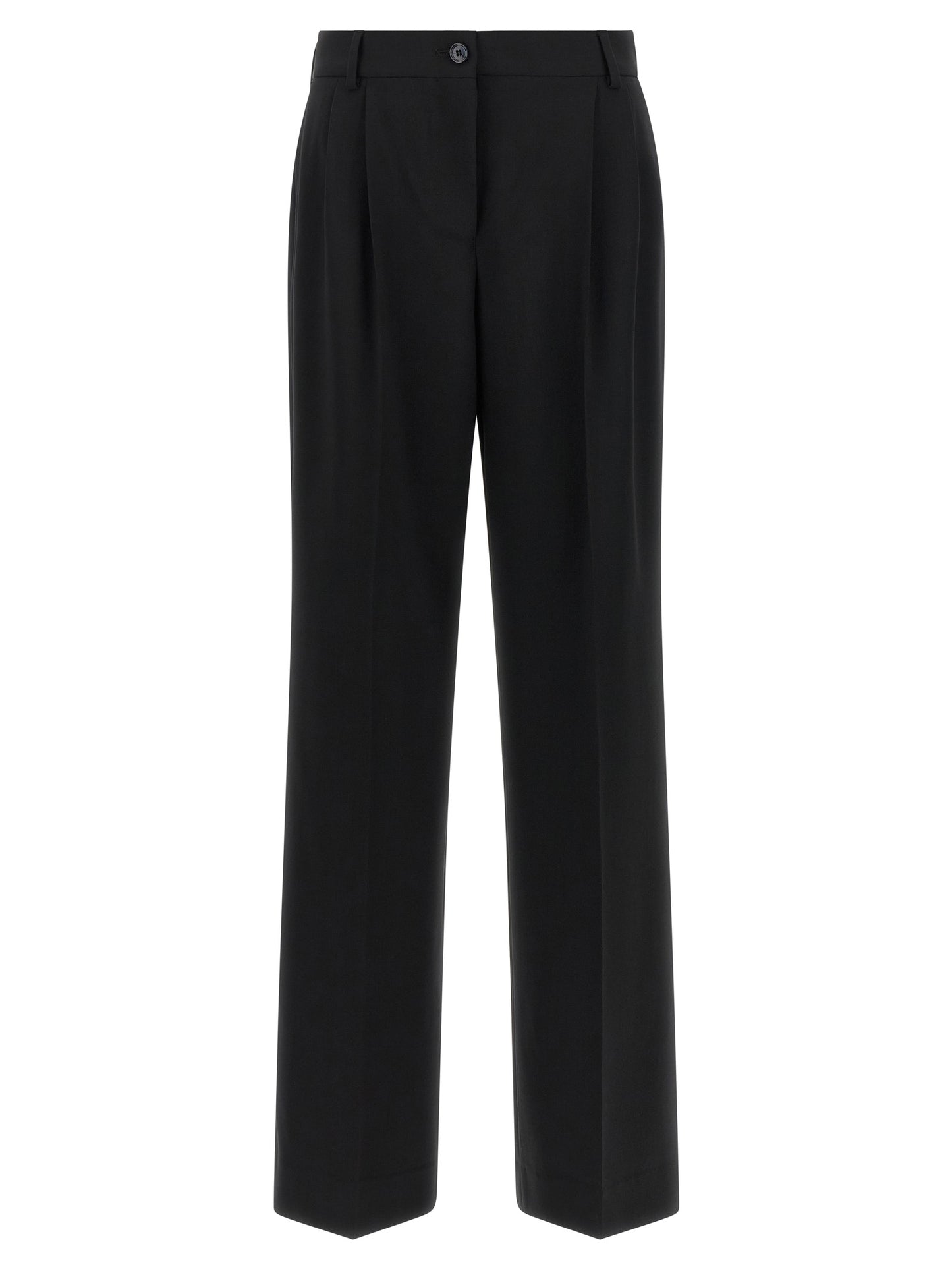 Pantalones casuales Dolce & Gabbana negros de lana virgen