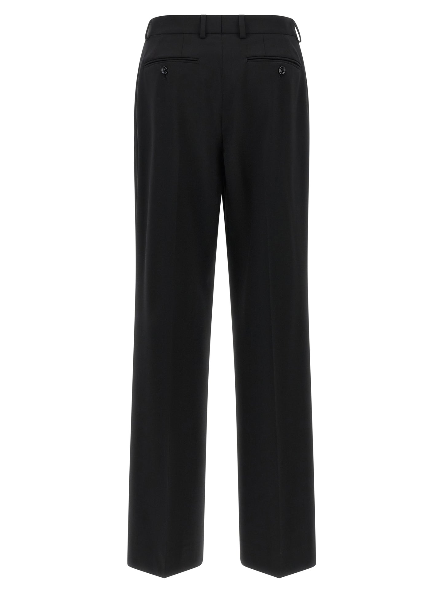 Pantalones casuales Dolce & Gabbana negros de lana virgen