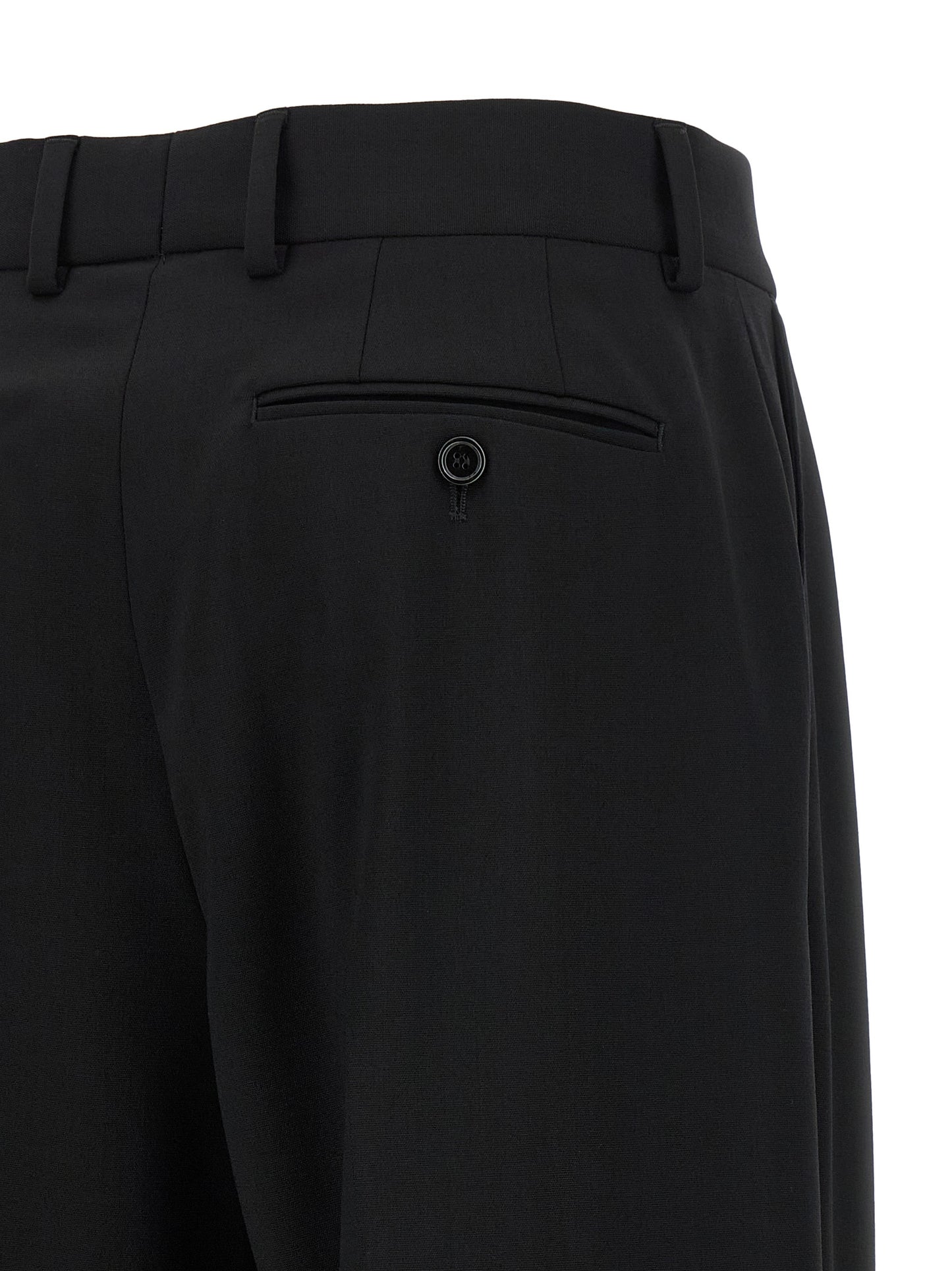 Pantalones casuales Dolce & Gabbana negros de lana virgen