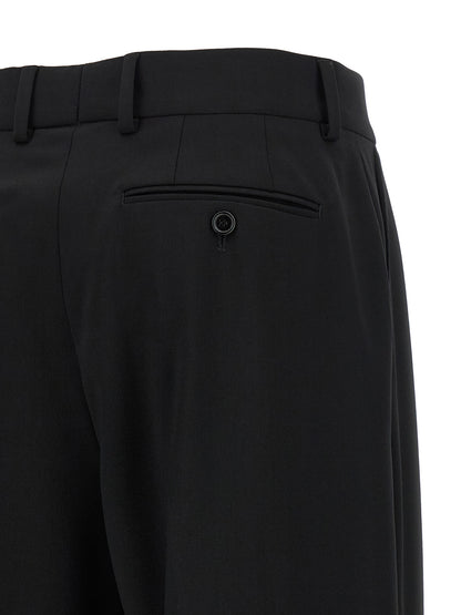 Pantalones casuales Dolce & Gabbana negros de lana virgen
