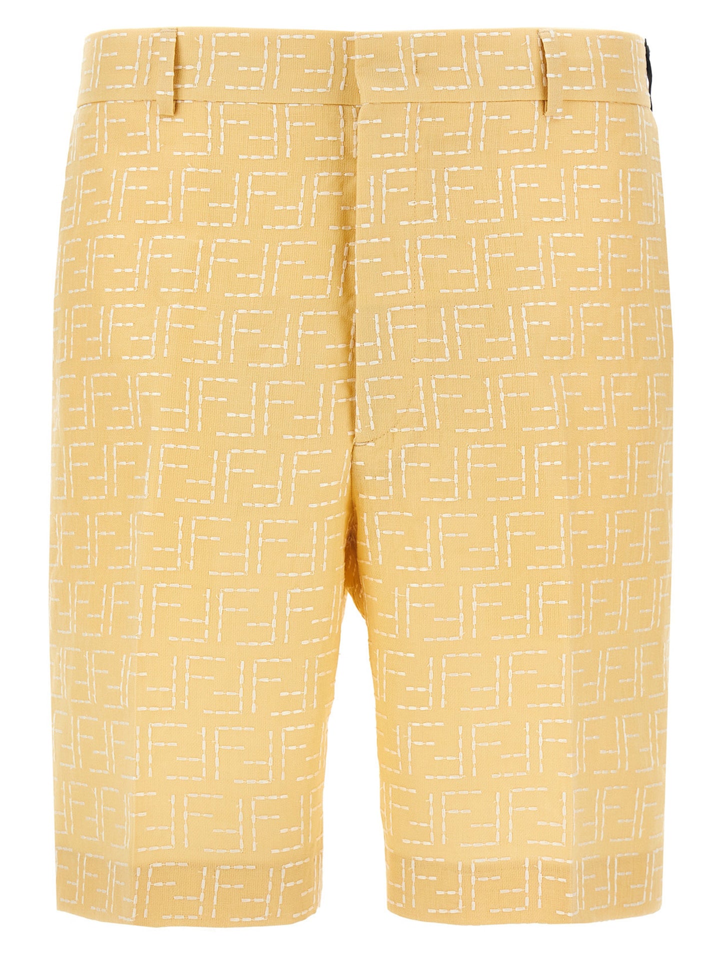 Bermudas bicolor de lino Fendi