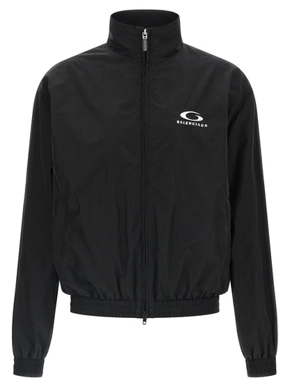 Veste Bomber en Coton Noir Balenciaga
