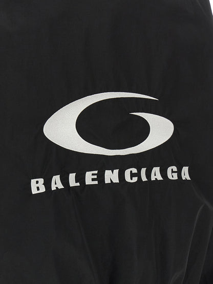 Veste Bomber en Coton Noir Balenciaga