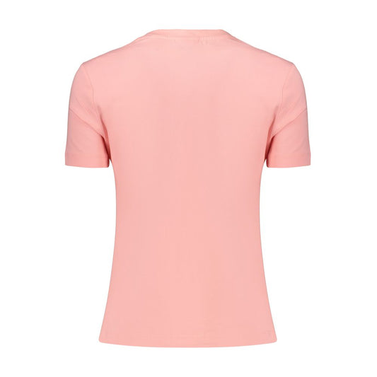 Camiseta de algodón rosa Guess para mujer