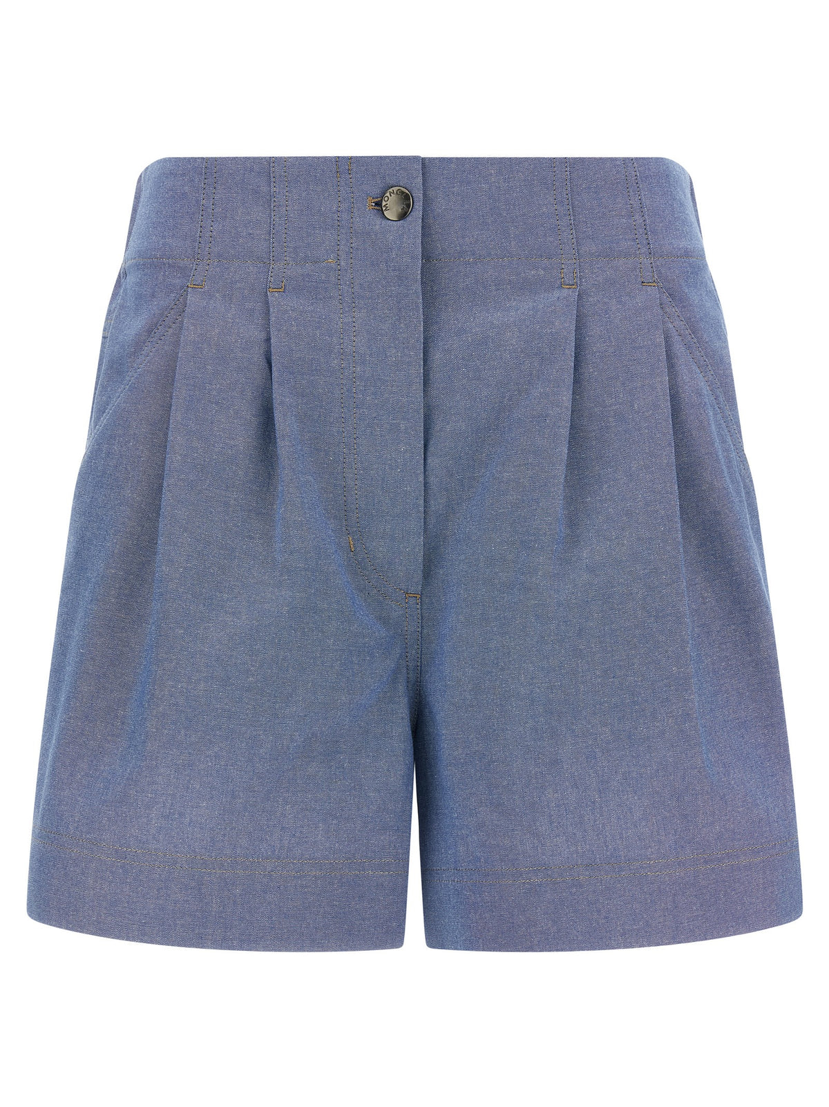 Short façon Bermuda Moncler Grenoble en Coton Bleu