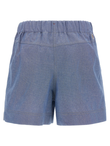 Short façon Bermuda Moncler Grenoble en Coton Bleu