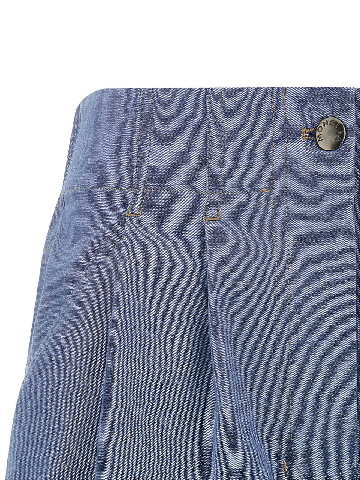 Short façon Bermuda Moncler Grenoble en Coton Bleu