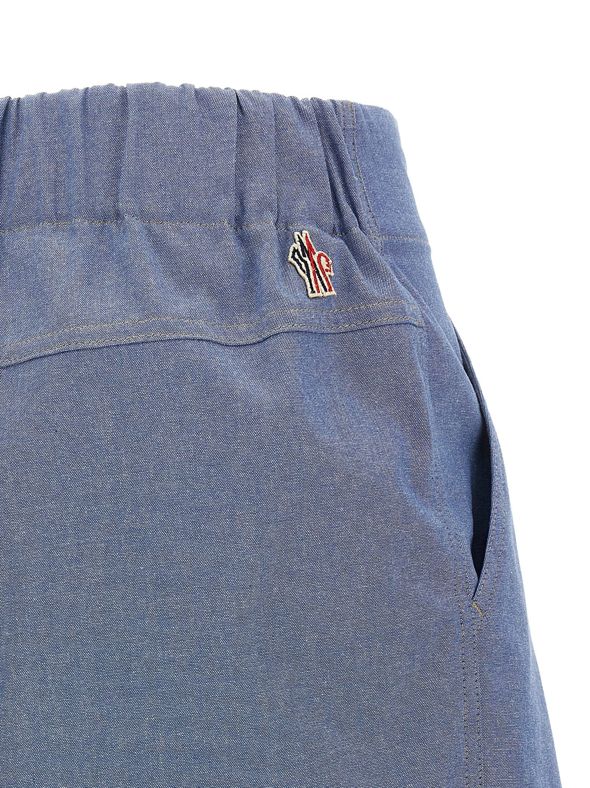 Short façon Bermuda Moncler Grenoble en Coton Bleu