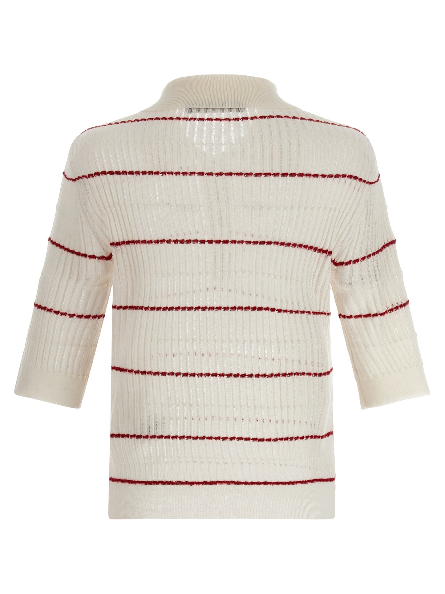Polo Max Mara de seda blanca