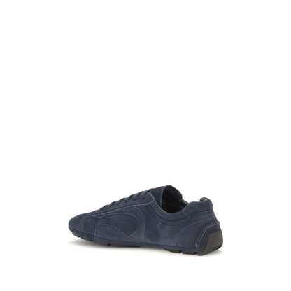 Baskets Prada en cuir de veau bleu Bos Taurus