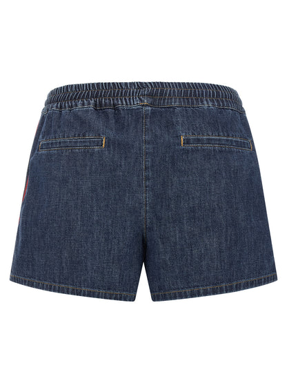 Shorts Valentino Garavani en coton bleu