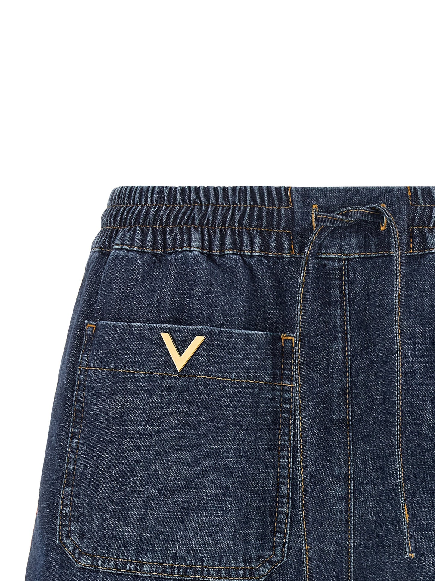 Shorts Valentino Garavani en coton bleu