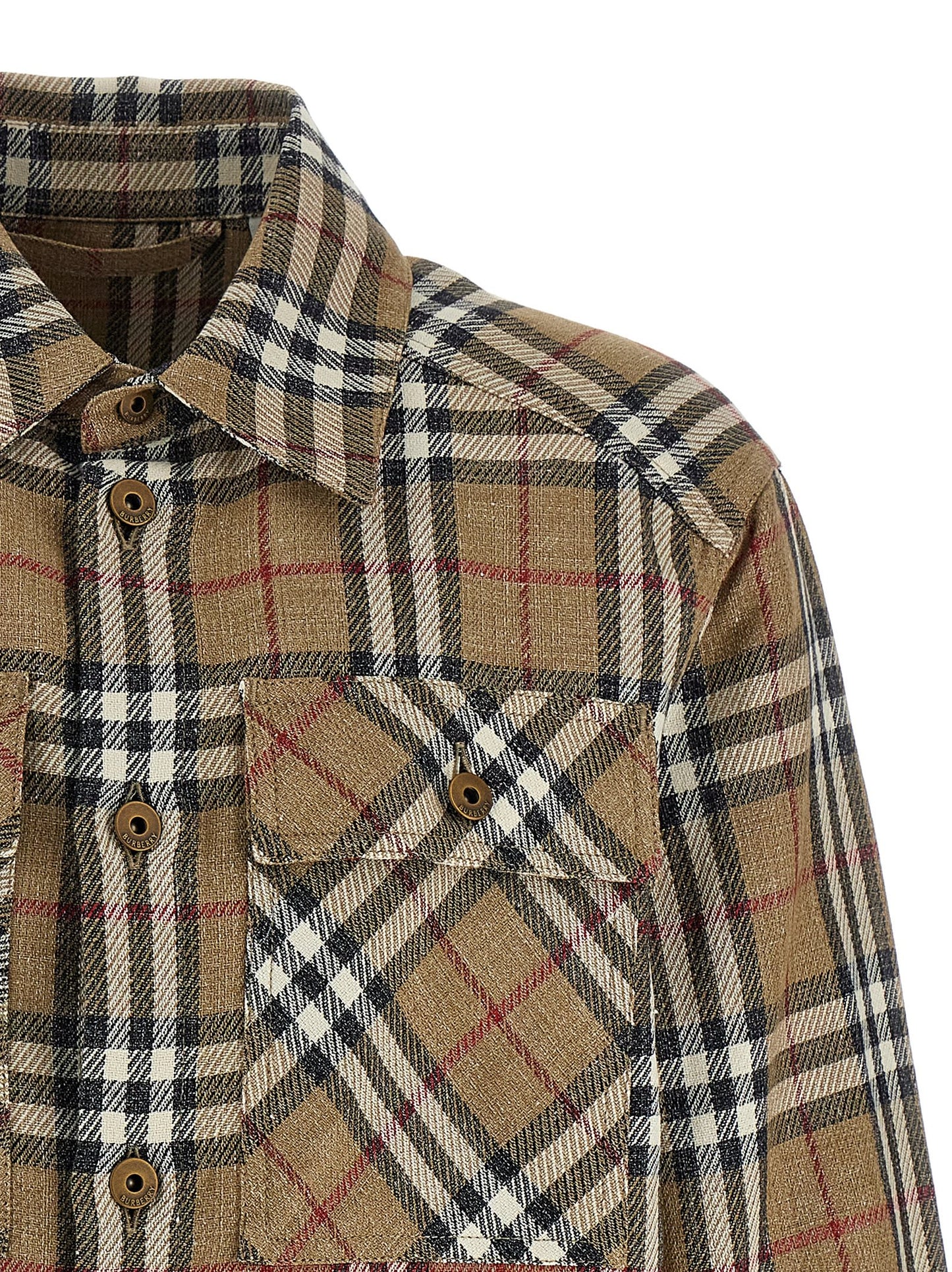 Burberry Chemisier Coton Marron - Tissu Léger Respirant