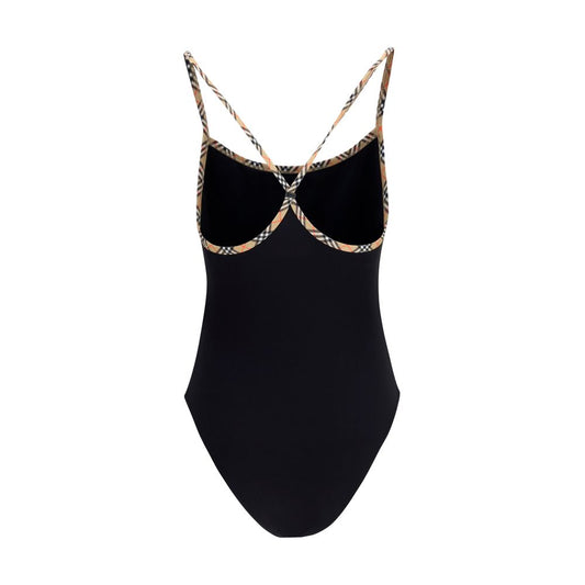 Traje de baño de una pieza de poliamida negra Burberry